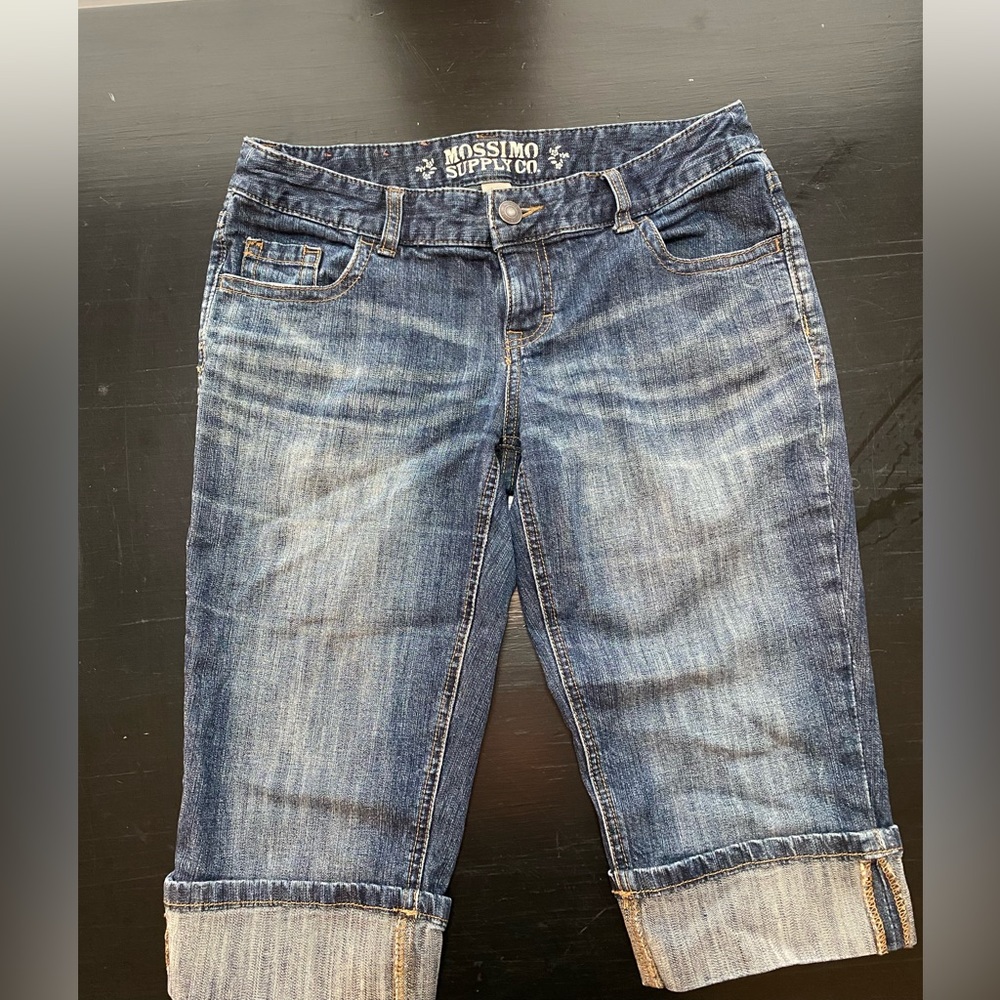 Denim Jeans Shorts Women’s Size 7 Bermuda Vintage Dark Wash Mossimo